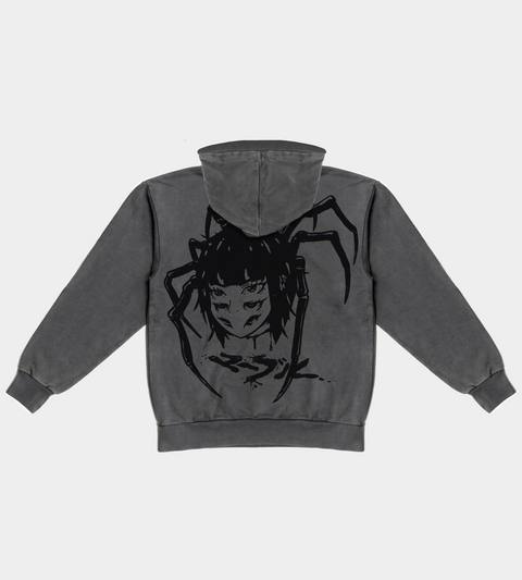 Jorōgumo - Stonewash Hooded Sweatshirt