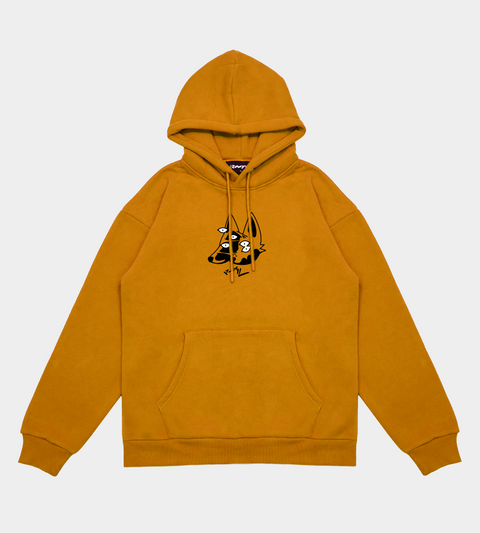 SPLIT - Embroidered Sunflower Hooded Sweatshirt