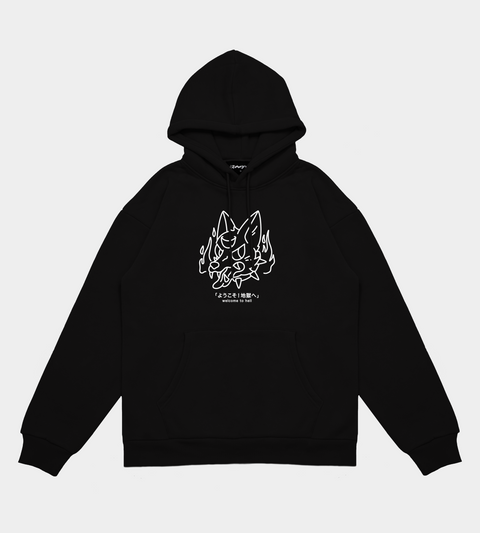 W2H - Black Hooded Sweatshirt