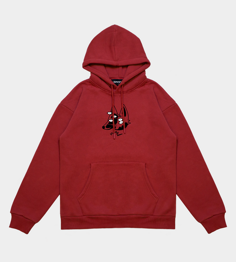 SPLIT - Red Hooded Sweatshirt