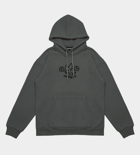 TOK¥O - Embroidered Stone Hooded Sweatshirt