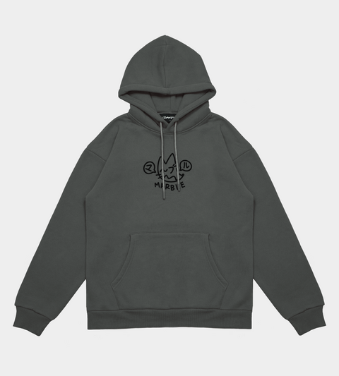 TOK¥O -  Embroidered Stone Hooded Sweatshirt