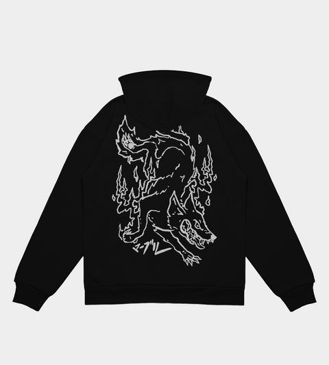 Yōkai - Black Hooded Sweatshirt