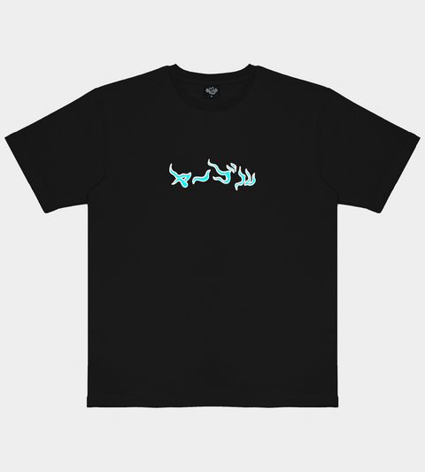 Yokai Blue Flame - Black Tee