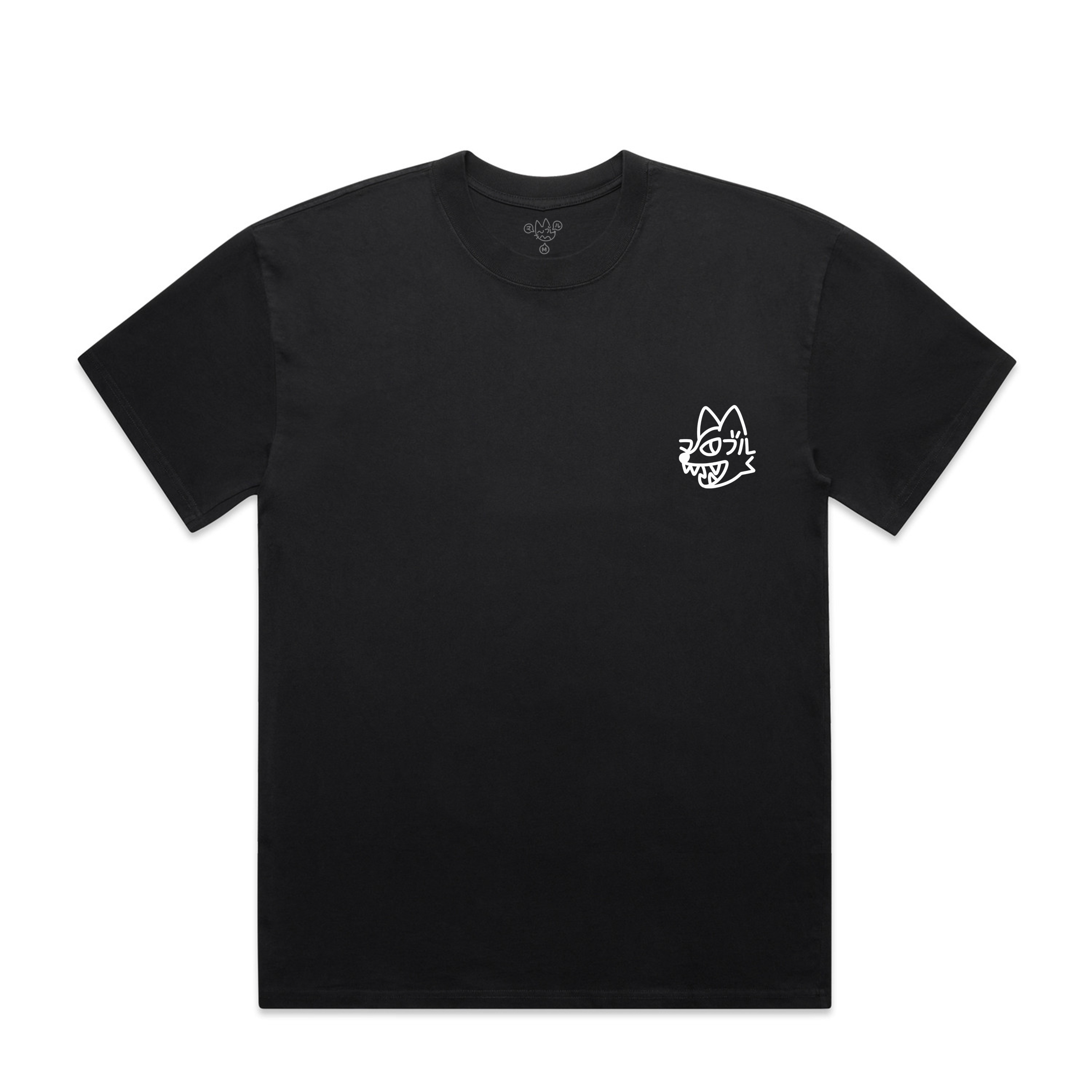 Marble Wolf - Black Tee