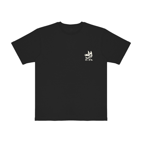 INU SKULL FADED BLACK T-SHIRT