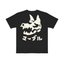 INU SKULL FADED BLACK T-SHIRT