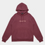 マーブル - Wine Embroidered Hooded Sweatshirt