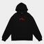 Red OKAMI - Black Hooded Sweatshirt
